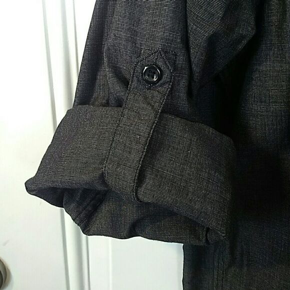 (3/$20) Beverly Hills Polo Club black button front shirt - Picture 6 of 8